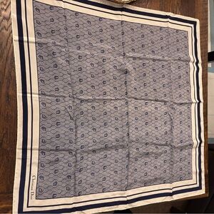 Dior Blue and Cream Scarf